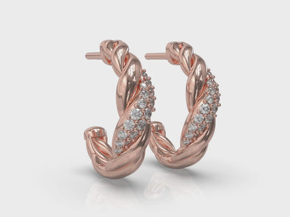 Tapered Twist Hoop Earrings