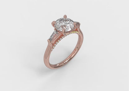 Matching Band for Crescendo Three Stone Engagement Ring