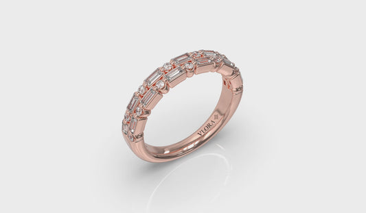 Diamond Baguette Two Row Ring