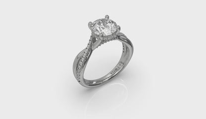 Entwined Hidden Halo Engagement Ring