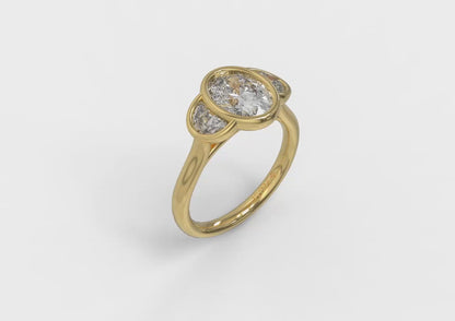 Matching Band for the  Embrace Three-Stone Engagement Ring