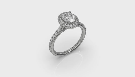 Timeless Oval Halo Engagement Ring