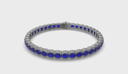 Diamond and Sapphire Bracelet