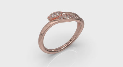 Double Oval Pavé Diamond Ring