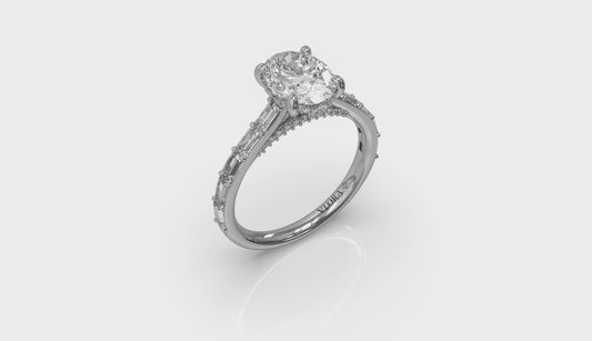 Serenity Oval Hidden Halo Engagement Ring
