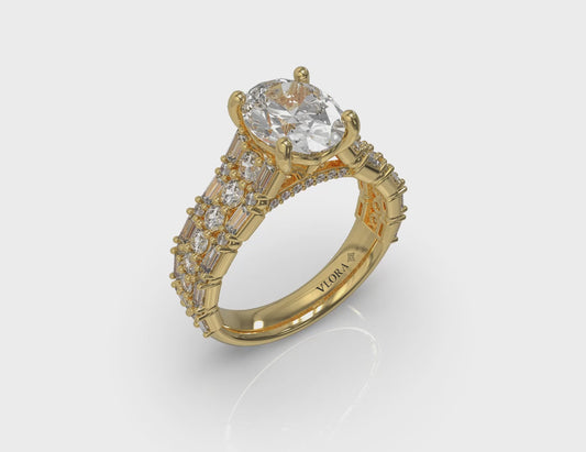 Opulent Oval Engagement Ring