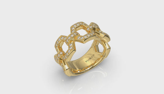 Diamond Link Ring