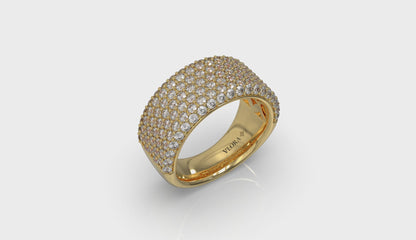 Diamond Multi-Row Statement Ring