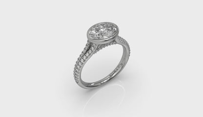 Horizon Oval Bezel Engagement Ring