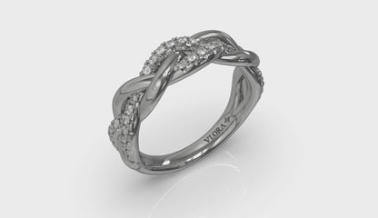 Alternating Diamond Twist Ring