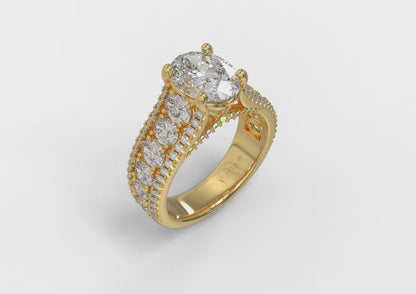 Matching Band for Dramatic Oval Engagement Ring