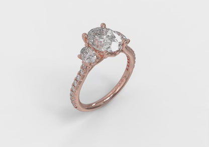 Matching Band for Tapestry Oval Trilogy Engagement Ring