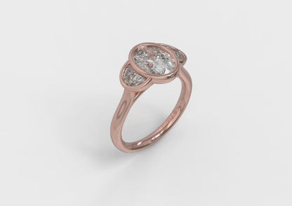 Matching Band for the  Embrace Three-Stone Engagement Ring