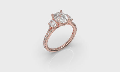 Embrace Oval Trilogy Engagement Ring