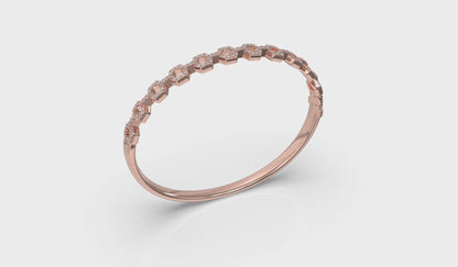 Diamond Open Link Bangle