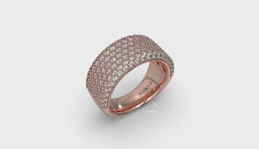 Diamond Multi-Row Statement Ring