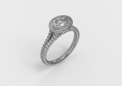 Matching Band for Horizon Oval Bezel Engagement Ring