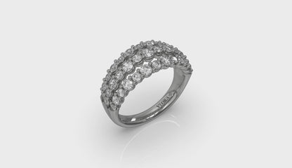 Diamond Double Row Statement Ring