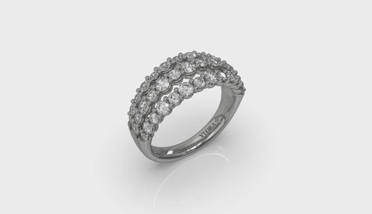 Diamond Double Row Statement Ring