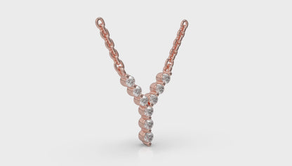 Diamond Alphabet Pendant Necklace, Y