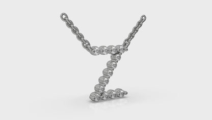 Diamond Alphabet Pendant Necklace, Z