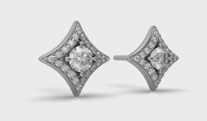 Diamond Vlora Star Stud Earrings