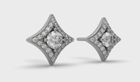 Diamond Vlora Star Stud Earrings