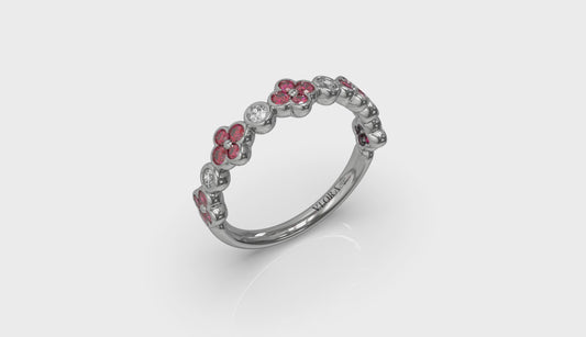 Ruby Bloom Diamond Band