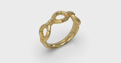 Open Navette Silhouette wtih Diamond Accent Ring