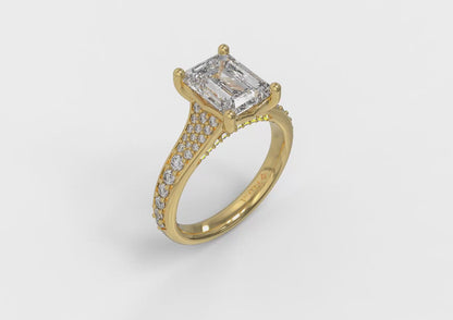 Matching Band for Emerald Cut Cathedral Engagement Ring