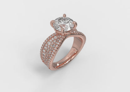 Bold Pave Engagement Ring