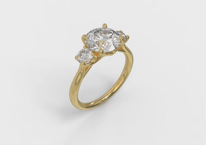 Matching Band for Timeless Trio Three Stone Engagement Ring