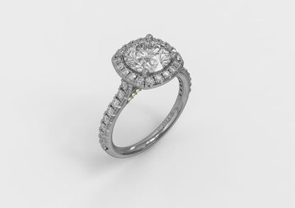 Timeless Euro Halo Round Engagement Ring