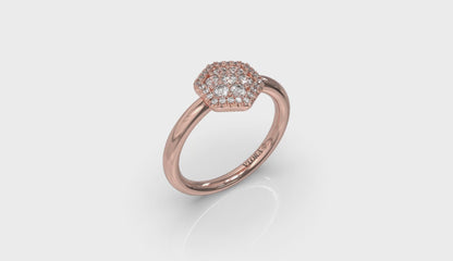 Diamond Cluster Single Honeycomb Ring