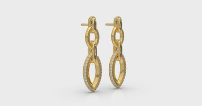 Double Drop Link Earrings