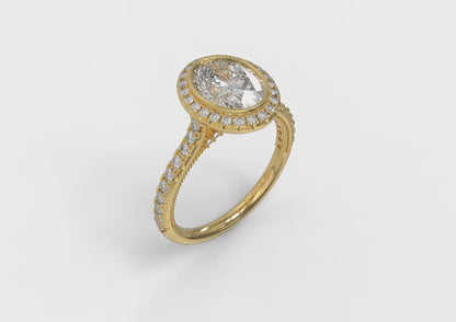 Matching Band for Regal Halo Oval Engagement Ring