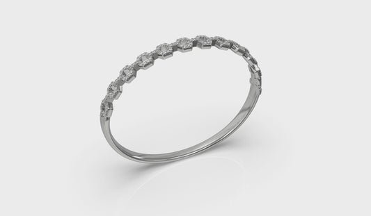Diamond Open Link Bangle