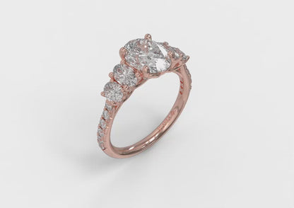 Quintet Oval Engagement Ring