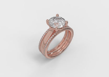 Triple Band Engagement Ring