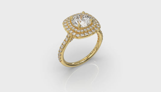 Delicate Double Halo Engagement Ring