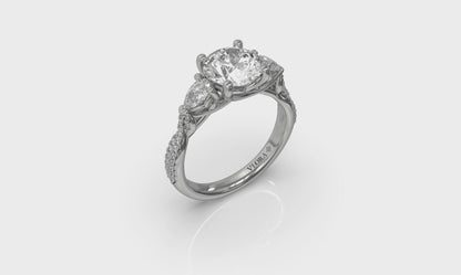 Entwined Three Stone Engagement Ring