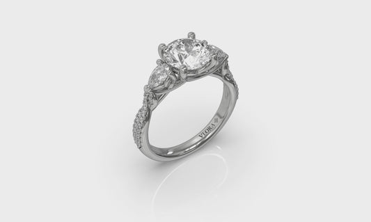 Entwined Three Stone Engagement Ring