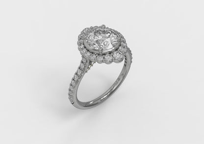 Matching Band for Cathedral Arch Halo Round Engagement Ring