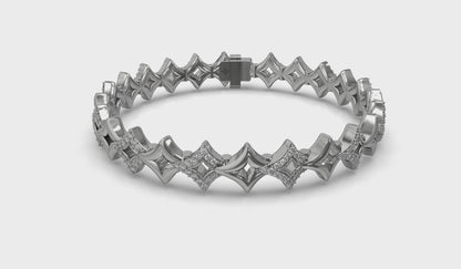 Open Vlora Star Bracelet with Diamonds