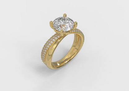 Pavé Crossover Engagement Ring
