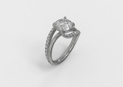 Graceful Curves Engagement Ring
