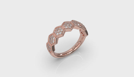Diamond Cluster Honeycomb Ring