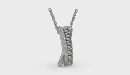 Textured Crossed Pendant