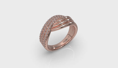 Triple Pavé Diamond Wrap Ring