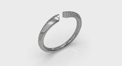 Pavé Diamond Open Band Ring